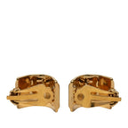 Hermes Enamel Cloisonne Earrings Gold Purple Plated — view 2