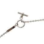 Hermes Cordage Rope Necklace Silver Metal — view 4