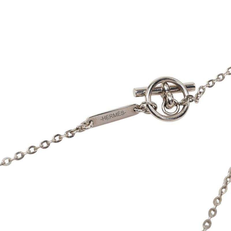 Hermes Cordage Rope Necklace Silver Metal — view 6