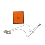 Hermes Cordage Rope Necklace Silver Metal — view 8
