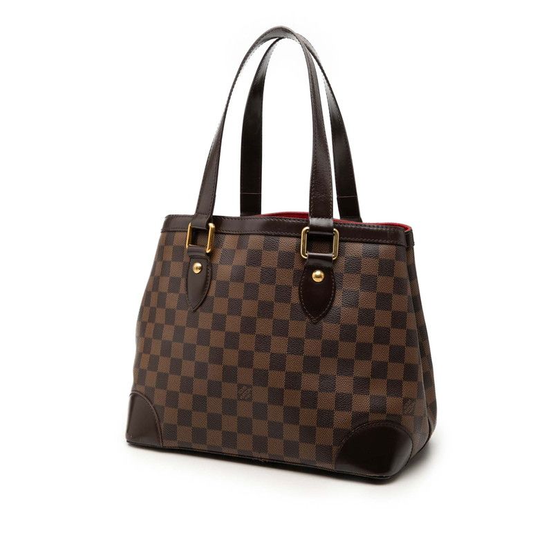 Louis Vuitton Damier Hampstead PM Tote Bag Brown Leather — view 2