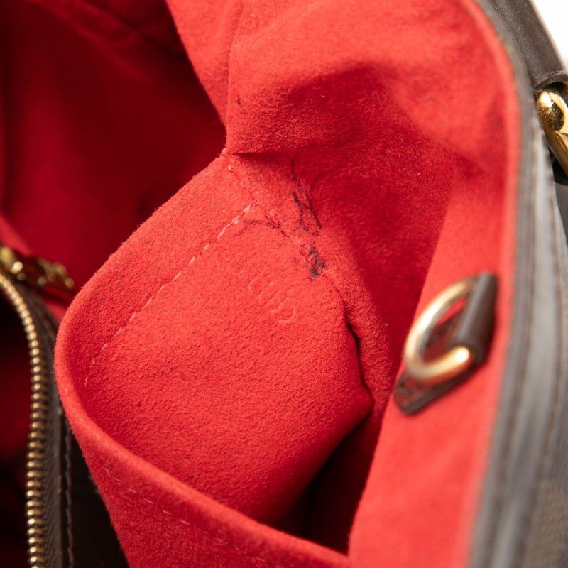 Louis Vuitton Damier Hampstead PM Tote Bag Brown Leather — view 7