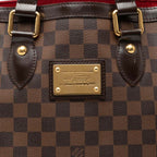 Louis Vuitton Damier Hampstead PM Tote Bag Brown Leather — view 5