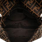 Fendi Zucca Shoulder Bag Brown Black Canvas Leather — view 4