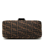 Fendi Zucca Shoulder Bag Brown Black Canvas Leather — view 3