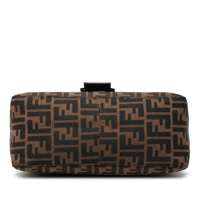Fendi Zucca Shoulder Bag Brown Black Canvas Leather — view 3