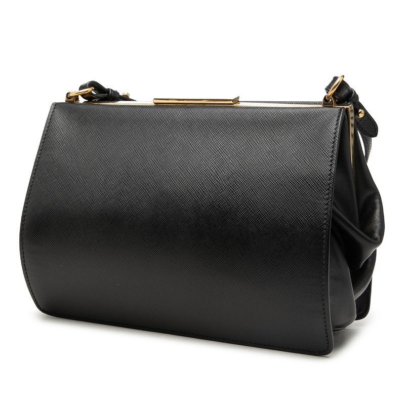 Prada Crossbody Shoulder Bag Black Saffiano Leather — view 2