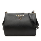 Prada Crossbody Shoulder Bag Black Saffiano Leather