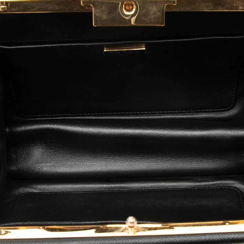 Prada Crossbody Shoulder Bag Black Saffiano Leather — view 4