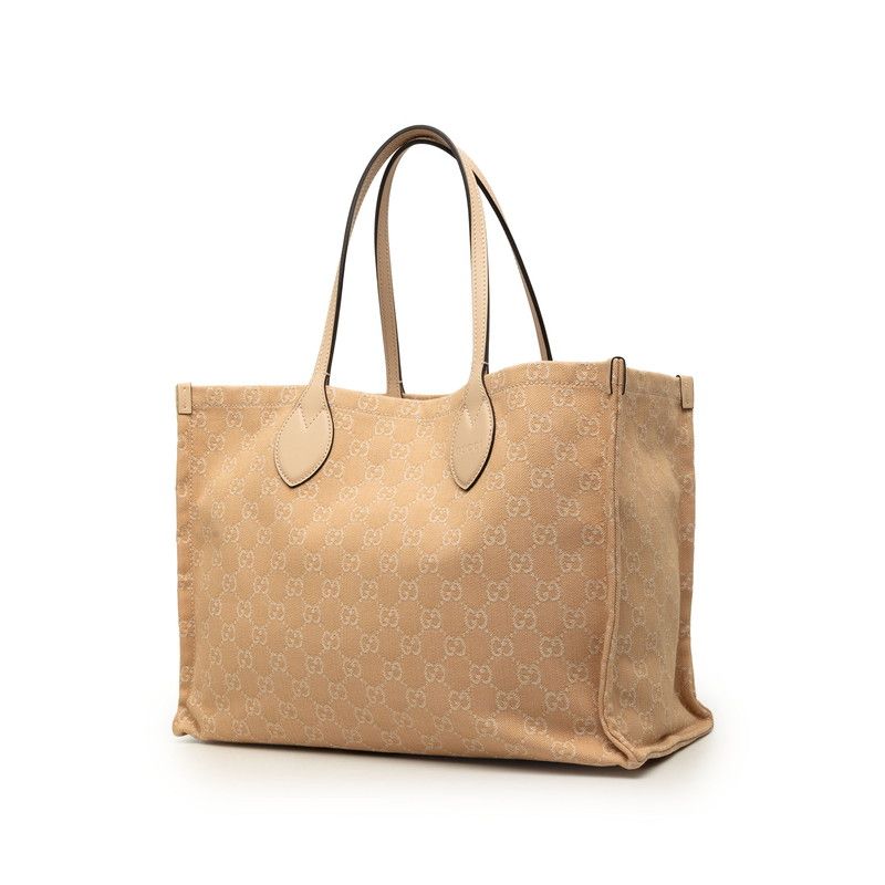 Gucci GG Canvas Tote Shoulder Bag Pink — view 2