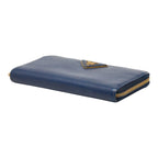 Prada Zip Around Wallet Navy Saffiano Leather — view 4