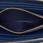 Prada Zip Around Wallet Navy Saffiano Leather — view 7