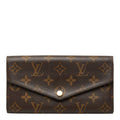 Louis Vuitton Monogram Portefeuille Sarah Wallet Brown Leather