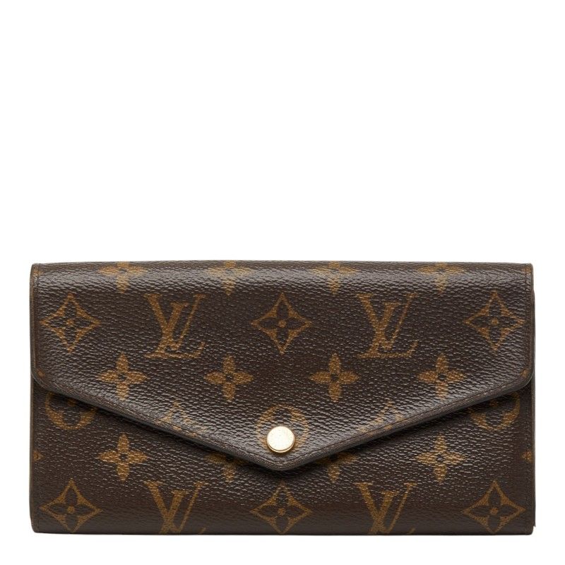 Louis Vuitton Monogram Portefeuille Sarah Wallet Brown Leather