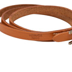 Hermes Hapi Triple Strand Bracelet Brown Leather — view 4