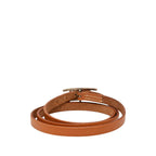 Hermes Hapi Triple Strand Bracelet Brown Leather — view 3