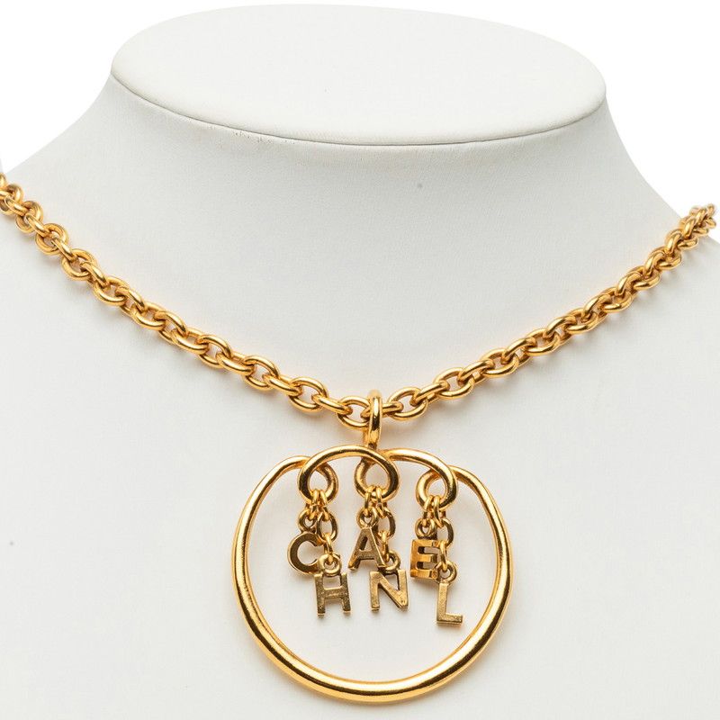 Chanel Logo Necklace Gold Plated — view 6