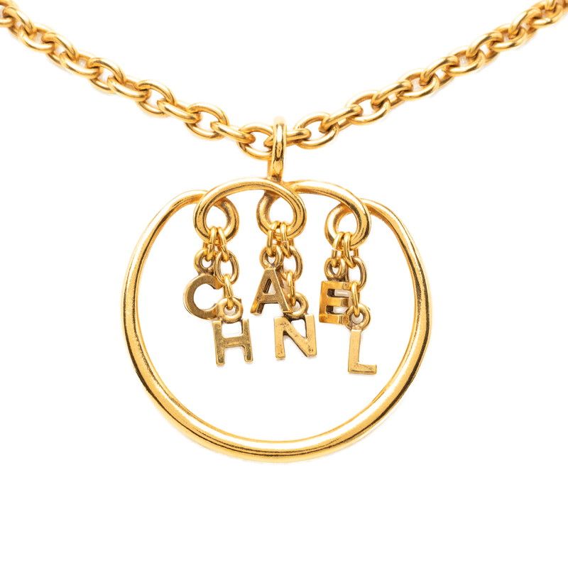 Chanel Logo Necklace Gold Plated