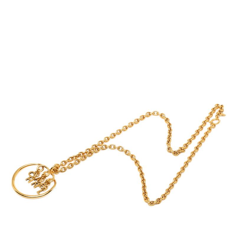 Chanel Logo Necklace Gold Plated — view 3