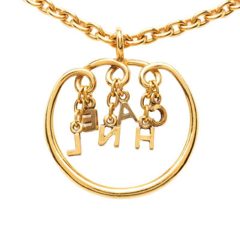 Chanel Logo Necklace Gold Plated — view 2