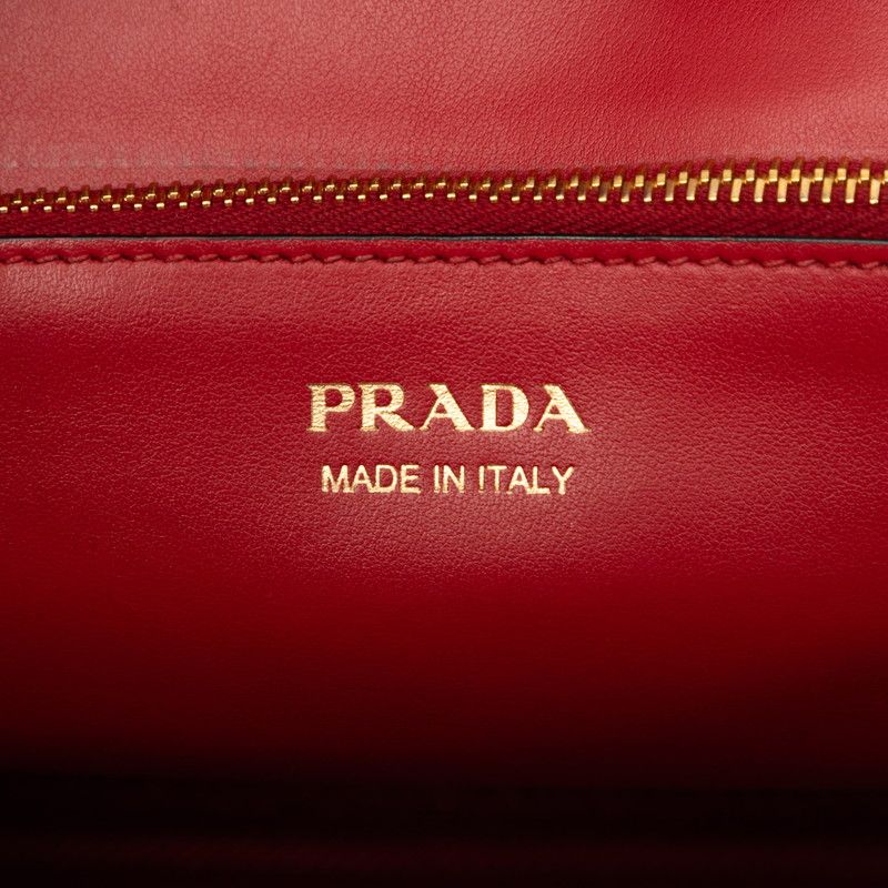 Prada 2-Way Shoulder Bag Red Leather — view 5