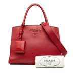 Prada 2-Way Shoulder Bag Red Leather — view 6