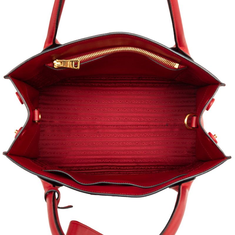 Prada 2-Way Shoulder Bag Red Leather — view 4