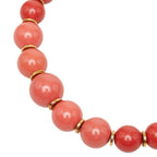 Saint Laurent San Rolan Sphere Abbey's Necklace Red Pink Plastic Plated — view 3