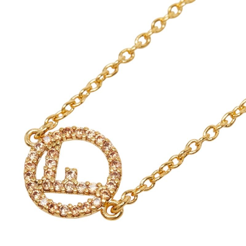 Fendi Chain Pendant Gold Plated Rhinestone — view 3