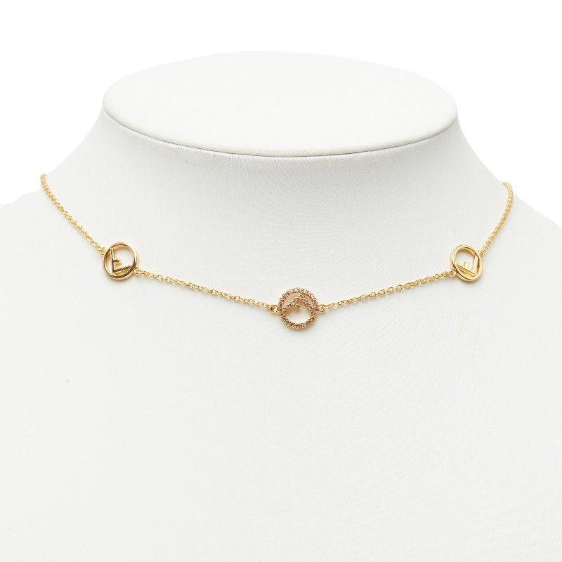 Fendi Chain Pendant Gold Plated Rhinestone — view 7