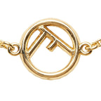 Fendi Chain Pendant Gold Plated Rhinestone — view 2