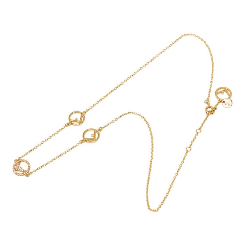 Fendi Chain Pendant Gold Plated Rhinestone — view 4