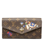Louis Vuitton Monogram Vivienne Portefeuille Sarah Wallet Brown