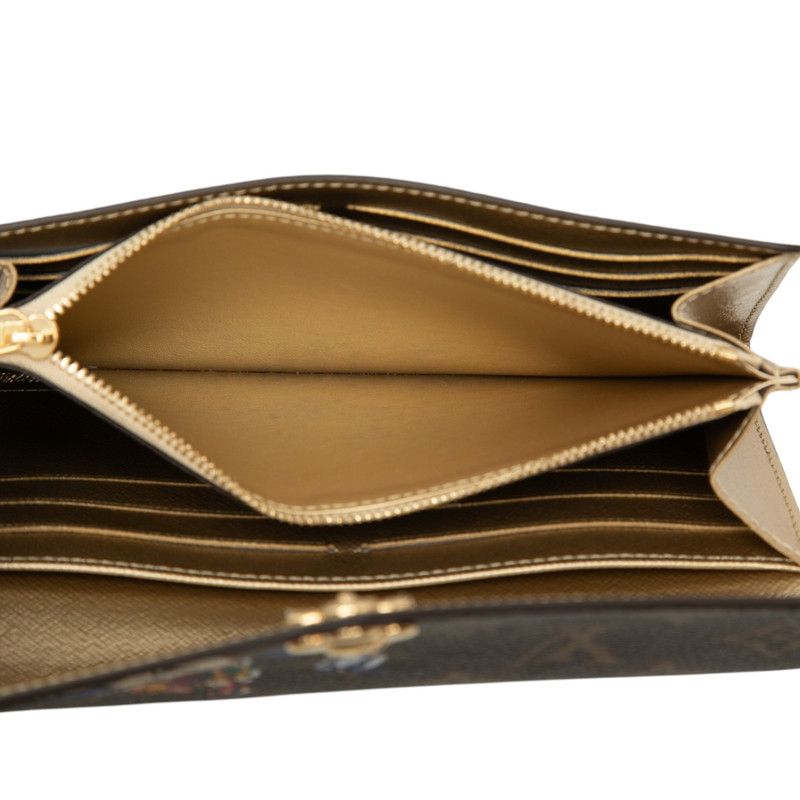 Louis Vuitton Monogram Vivienne Portefeuille Sarah Wallet Brown — view 4