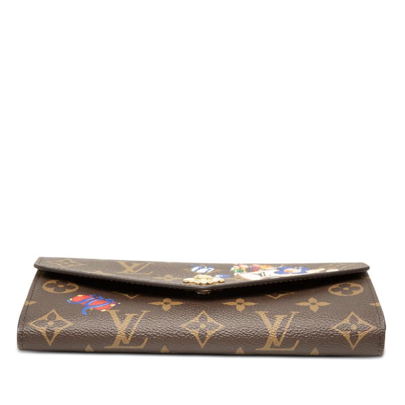 Louis Vuitton Monogram Vivienne Portefeuille Sarah Wallet Brown — view 3