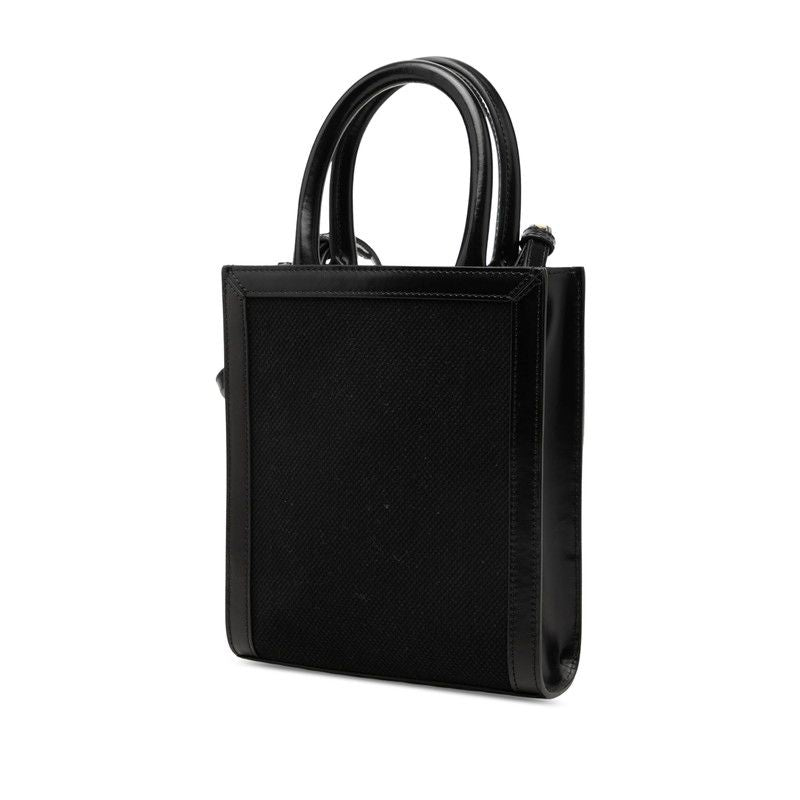 Celine 2-Way Shoulder Bag Black Canvas Leather — view 2