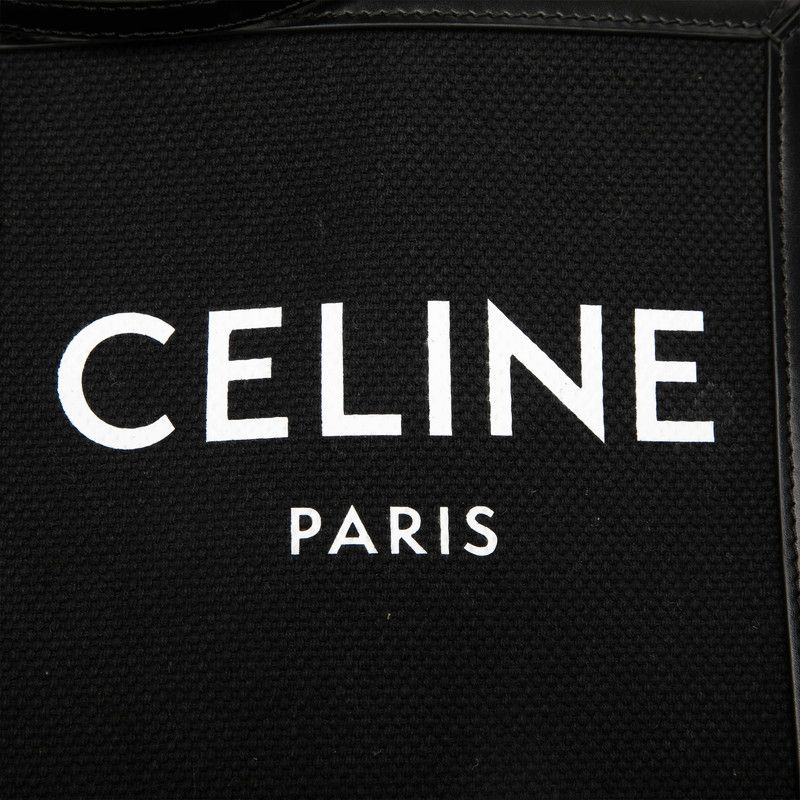 Celine 2-Way Shoulder Bag Black Canvas Leather — view 4
