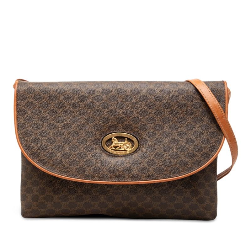 Celine Clutch 2-Way Brown Leather