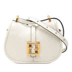 Fendi Camon Nano Crossbody Shoulder Bag White Leather