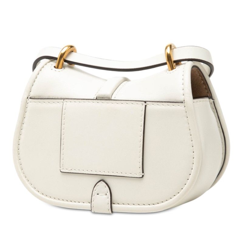 Fendi Camon Nano Crossbody Shoulder Bag White Leather — view 2