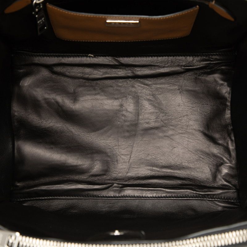 Prada 2-Way Brown White Saffiano Leather Shoulder Bag — view 4