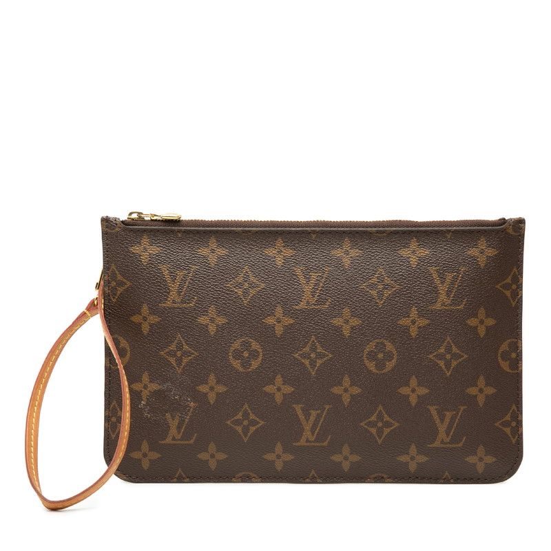 Louis Vuitton Pouch Brown Leather