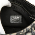 Dior Trotter Saddle 2-Way Shoulder Bag Navy Beige Canvas Leather — view 6