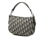 Dior Trotter Saddle 2-Way Shoulder Bag Navy Beige Canvas Leather — view 2