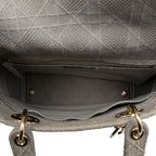 Dior Cannage Delight 2-Way Shoulder Bag Gray Canvas — view 4