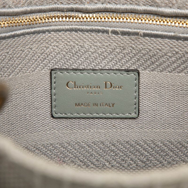 Dior Cannage Delight 2-Way Shoulder Bag Gray Canvas — view 5