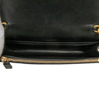 Saint Laurent Black Gold Leather Shoulder Bag — view 4