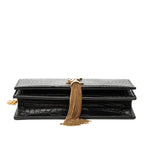 Saint Laurent Black Gold Leather Shoulder Bag — view 3