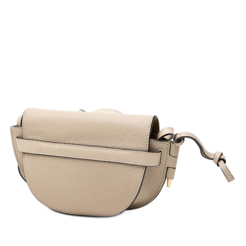 Loewe Roebe Gramgram Gate Mini Crossbody Shoulder Bag Beige Leather — view 2