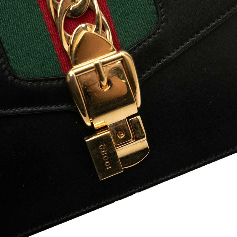 Gucci Black Leather Shoulder Bag — view 5